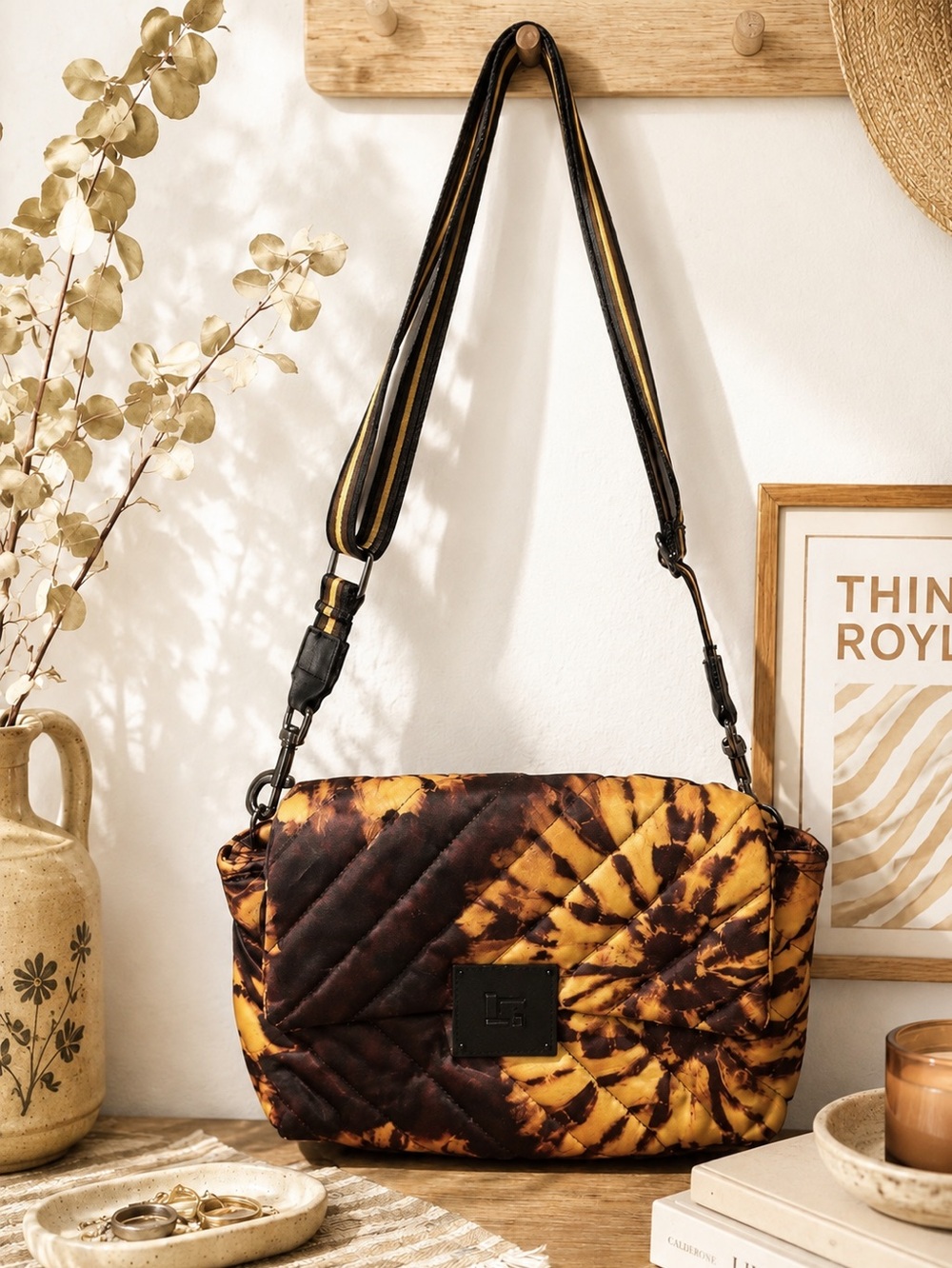 Think Royln Quilted Tie-Dye Crossbody & Shoulder Bag